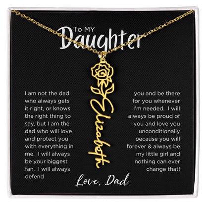 DAUGHTER'S BLOOM: BIRTH FLOWER NECKLACE FROM DAD