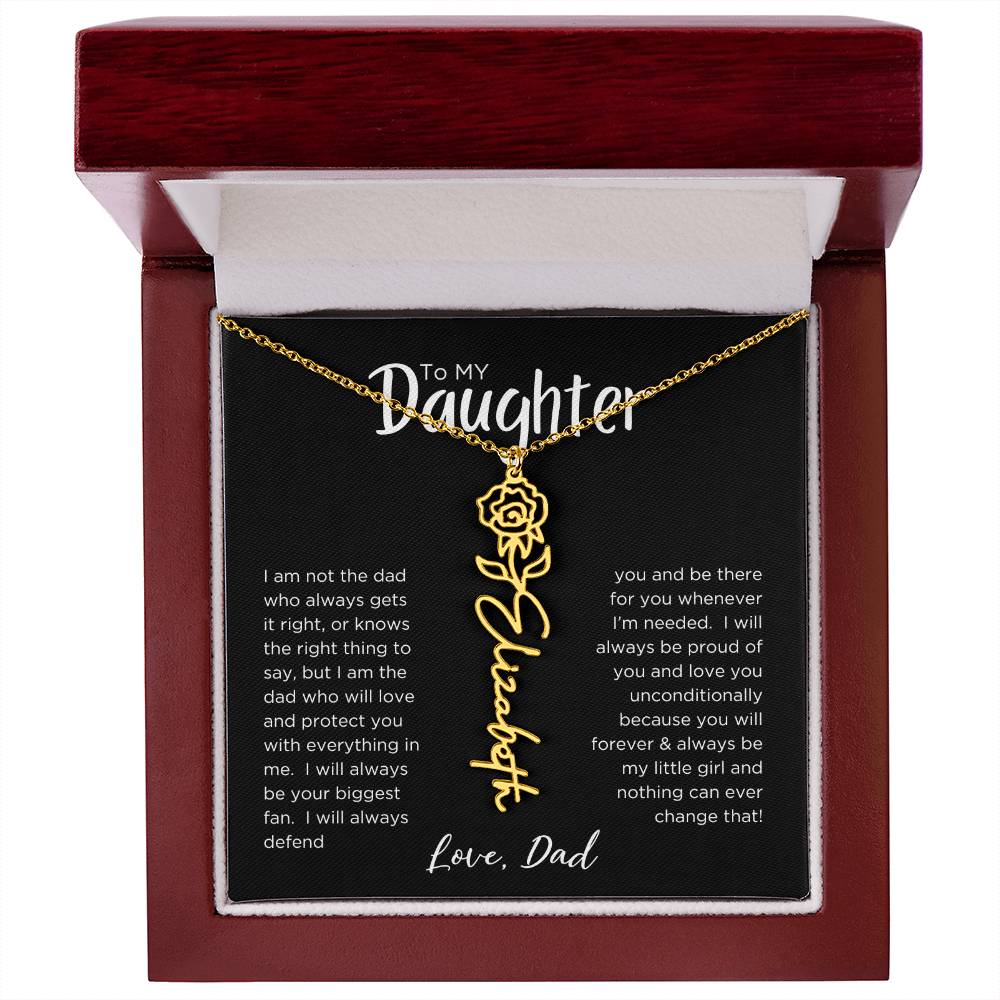 DAUGHTER'S BLOOM: BIRTH FLOWER NECKLACE FROM DAD