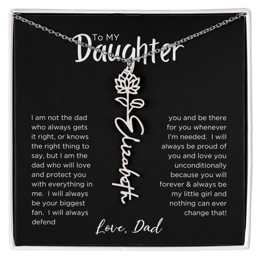 DAUGHTER'S BLOOM: BIRTH FLOWER NECKLACE FROM DAD