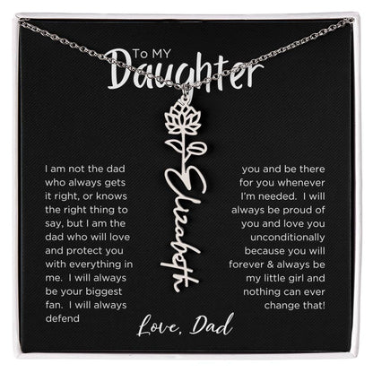 DAUGHTER'S BLOOM: BIRTH FLOWER NECKLACE FROM DAD