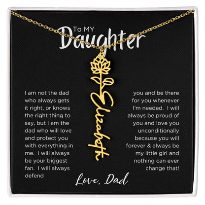 DAUGHTER'S BLOOM: BIRTH FLOWER NECKLACE FROM DAD