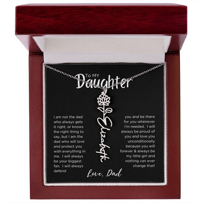 DAUGHTER'S BLOOM: BIRTH FLOWER NECKLACE FROM DAD