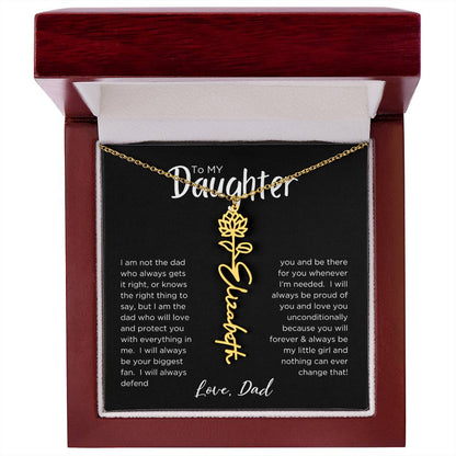 DAUGHTER'S BLOOM: BIRTH FLOWER NECKLACE FROM DAD