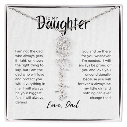 DAUGHTER'S BLOOM:  BIRTH FLOWER NECKLACE FROM DAD