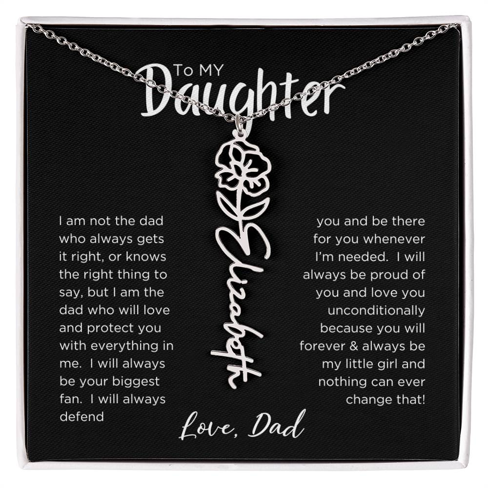 DAUGHTER'S BLOOM: BIRTH FLOWER NECKLACE FROM DAD