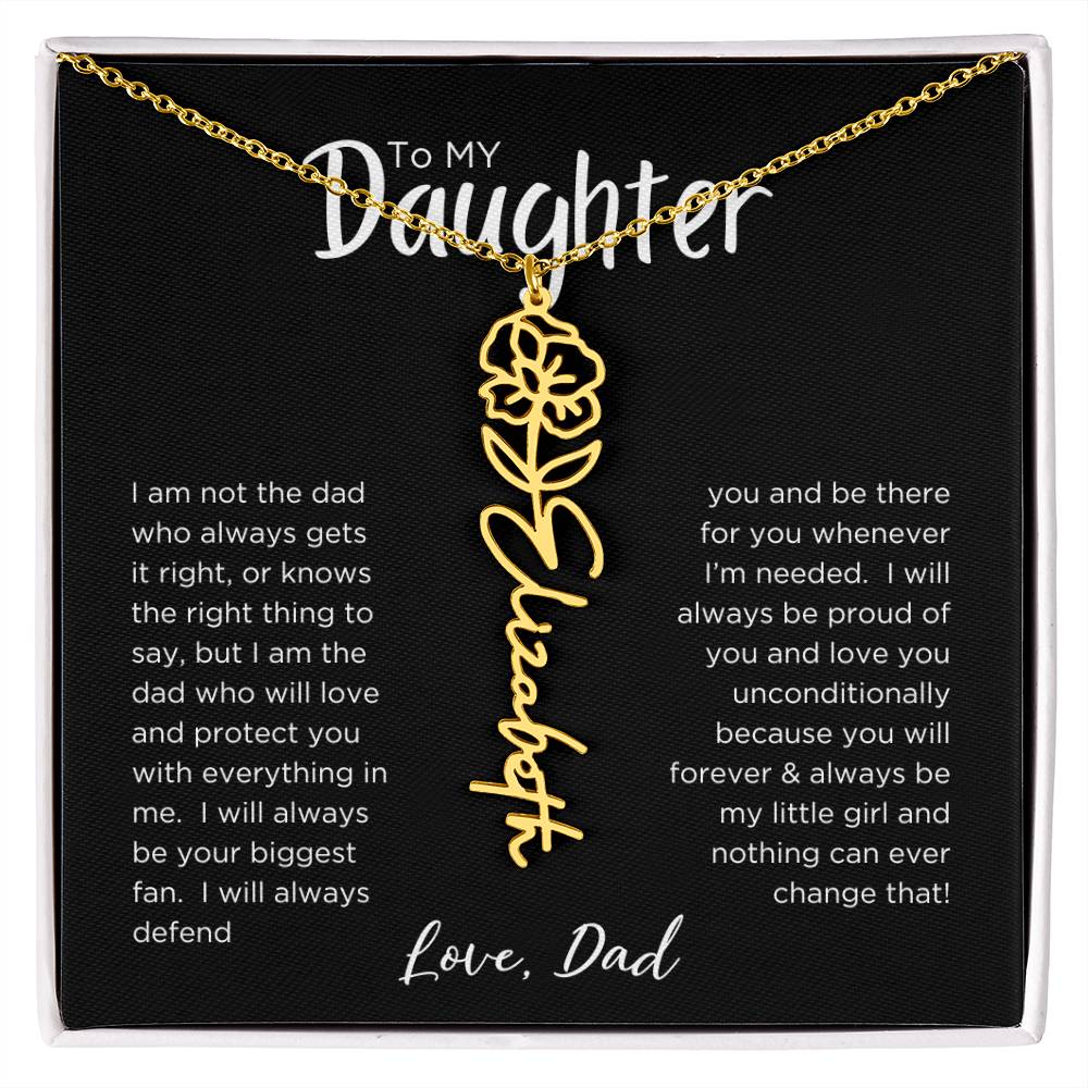 DAUGHTER'S BLOOM: BIRTH FLOWER NECKLACE FROM DAD