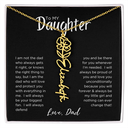 DAUGHTER'S BLOOM: BIRTH FLOWER NECKLACE FROM DAD