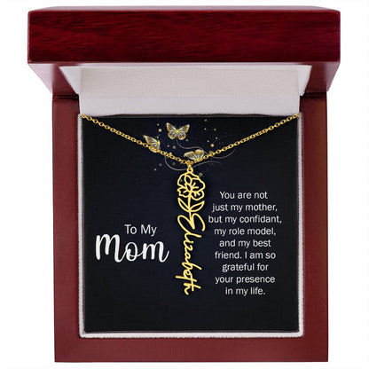 TO MY MOM BIRTH FLOWER NECKLACE