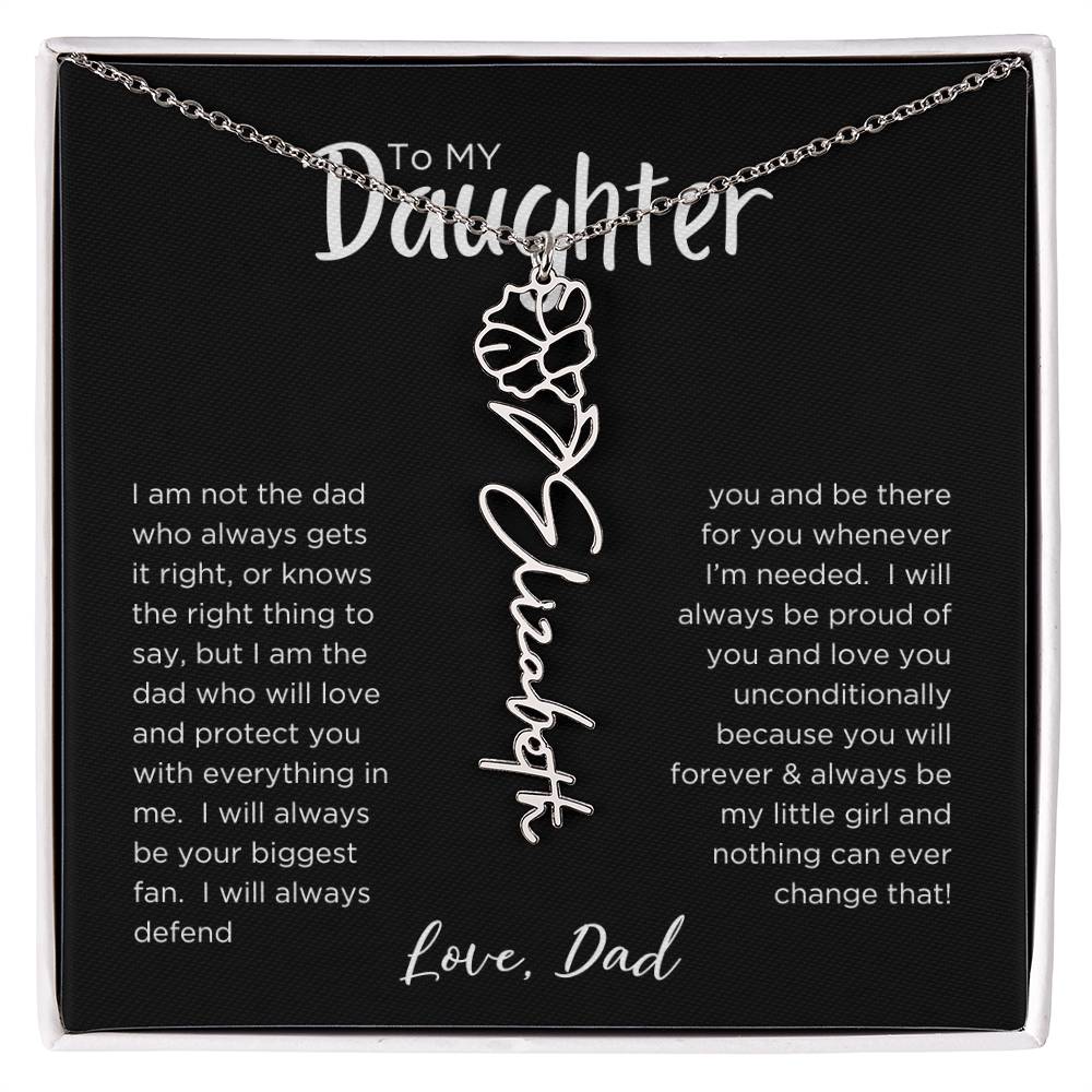DAUGHTER'S BLOOM: BIRTH FLOWER NECKLACE FROM DAD