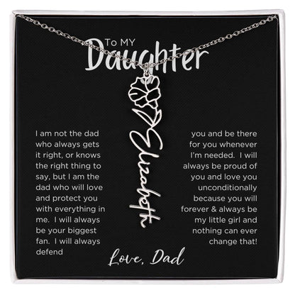 DAUGHTER'S BLOOM: BIRTH FLOWER NECKLACE FROM DAD