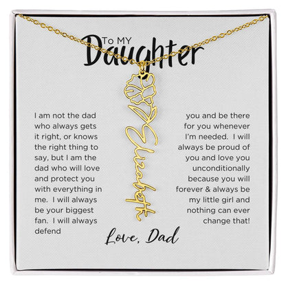 DAUGHTER'S BLOOM:  BIRTH FLOWER NECKLACE FROM DAD