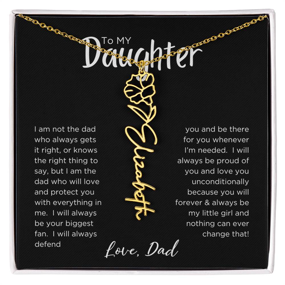 DAUGHTER'S BLOOM: BIRTH FLOWER NECKLACE FROM DAD