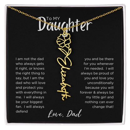 DAUGHTER'S BLOOM: BIRTH FLOWER NECKLACE FROM DAD