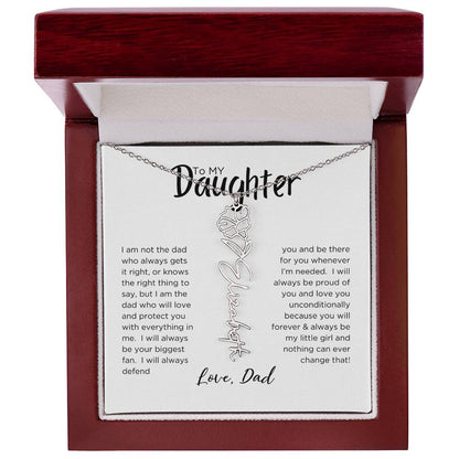 DAUGHTER'S BLOOM:  BIRTH FLOWER NECKLACE FROM DAD