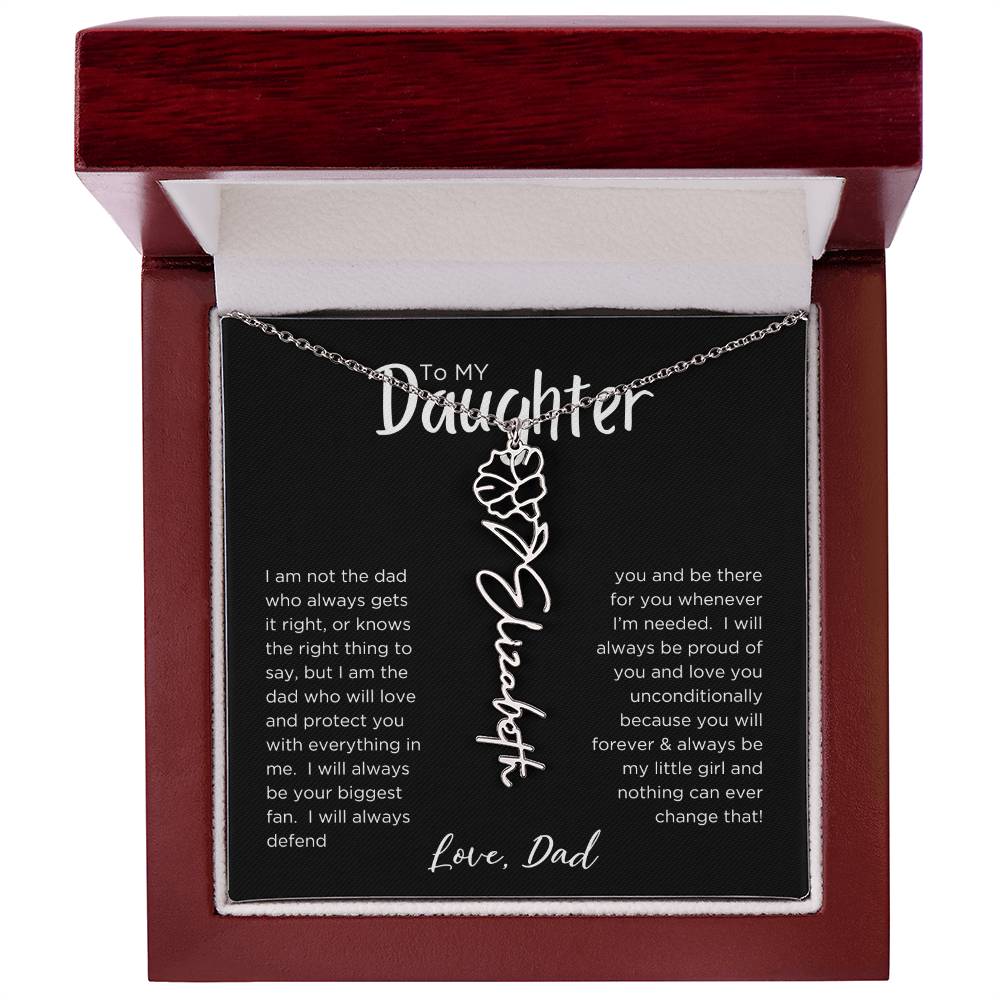 DAUGHTER'S BLOOM: BIRTH FLOWER NECKLACE FROM DAD