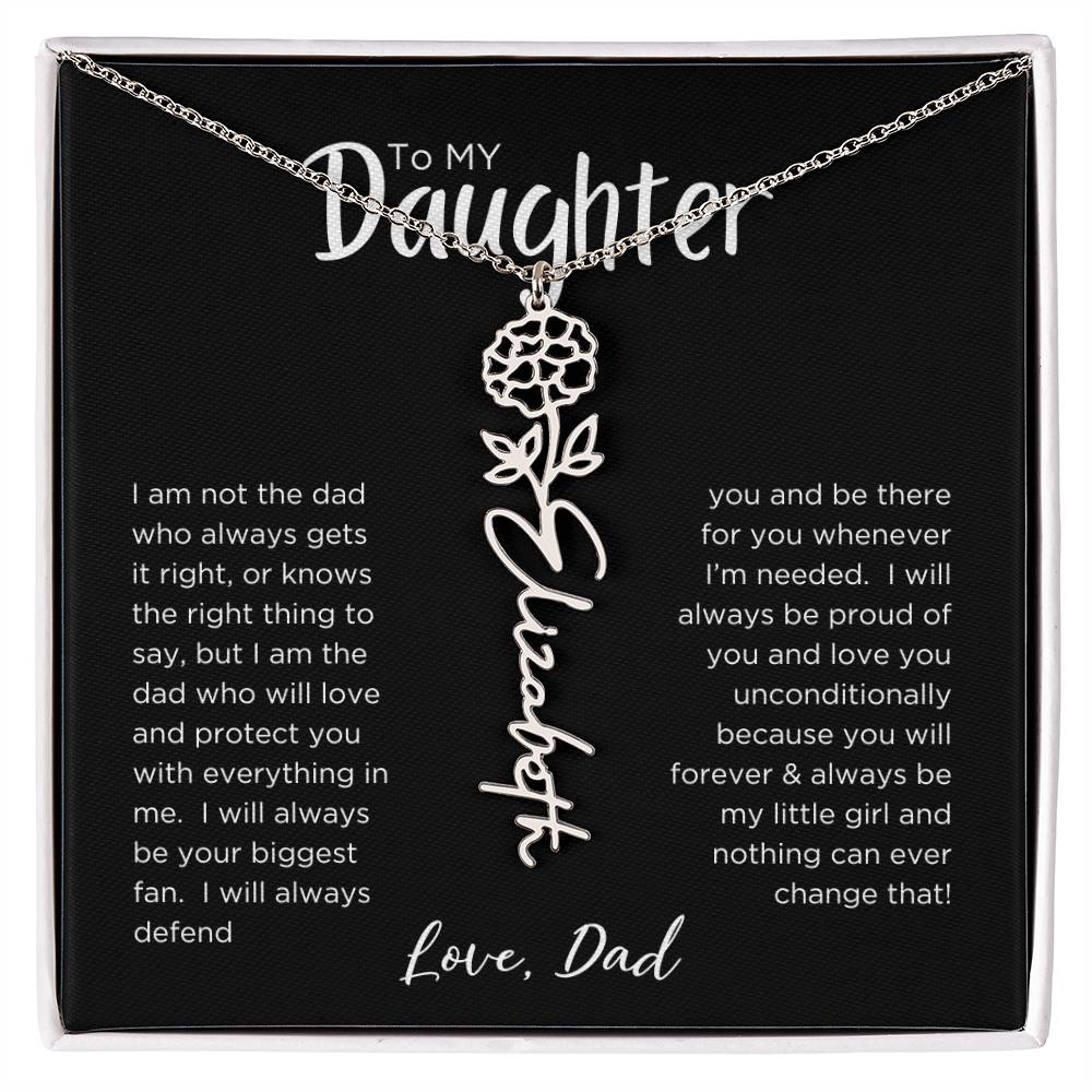 DAUGHTER'S BLOOM: BIRTH FLOWER NECKLACE FROM DAD