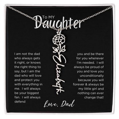 DAUGHTER'S BLOOM: BIRTH FLOWER NECKLACE FROM DAD