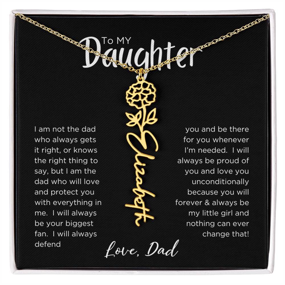 DAUGHTER'S BLOOM: BIRTH FLOWER NECKLACE FROM DAD