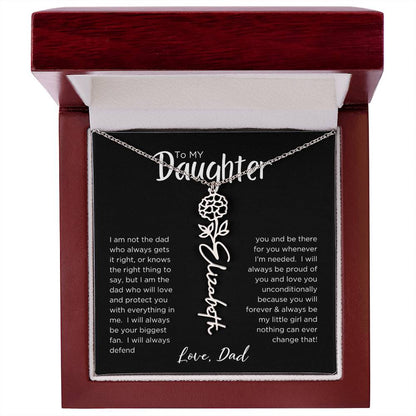 DAUGHTER'S BLOOM: BIRTH FLOWER NECKLACE FROM DAD