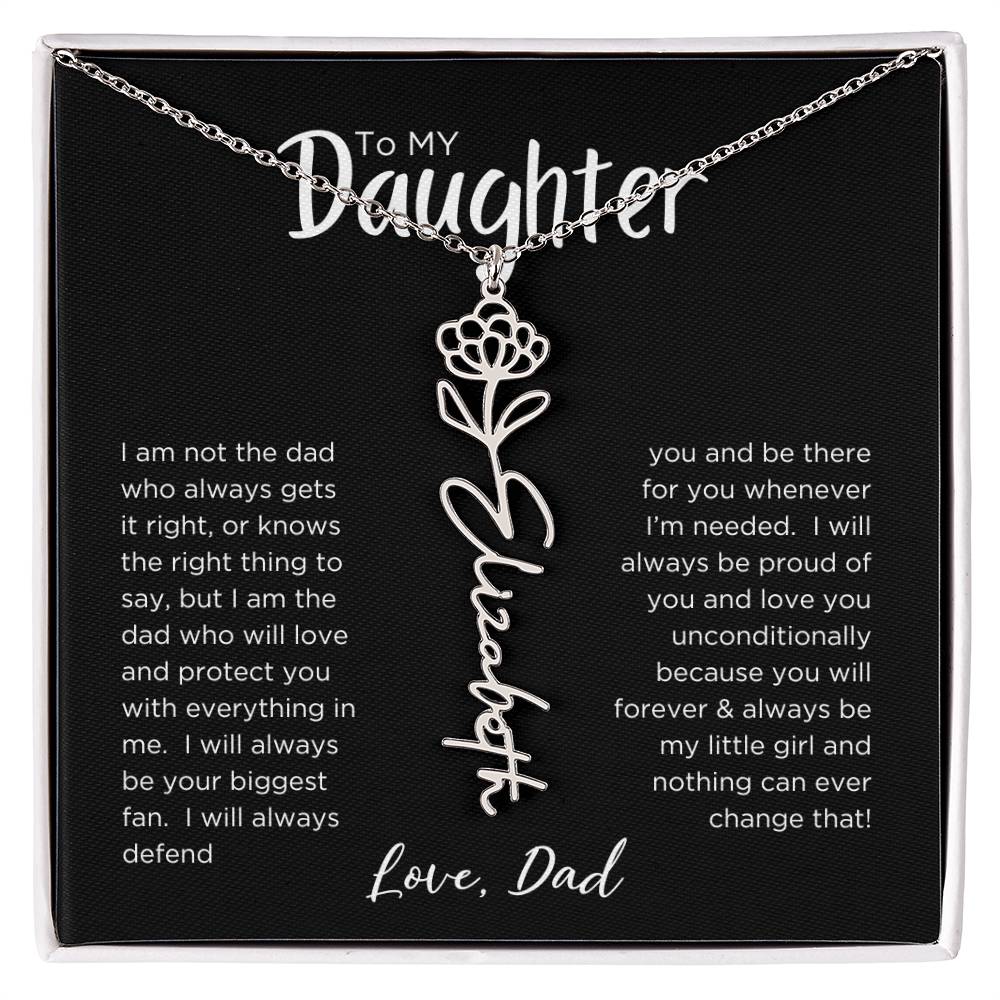 DAUGHTER'S BLOOM: BIRTH FLOWER NECKLACE FROM DAD