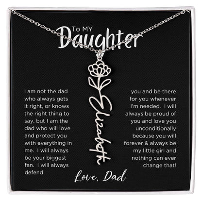 DAUGHTER'S BLOOM: BIRTH FLOWER NECKLACE FROM DAD