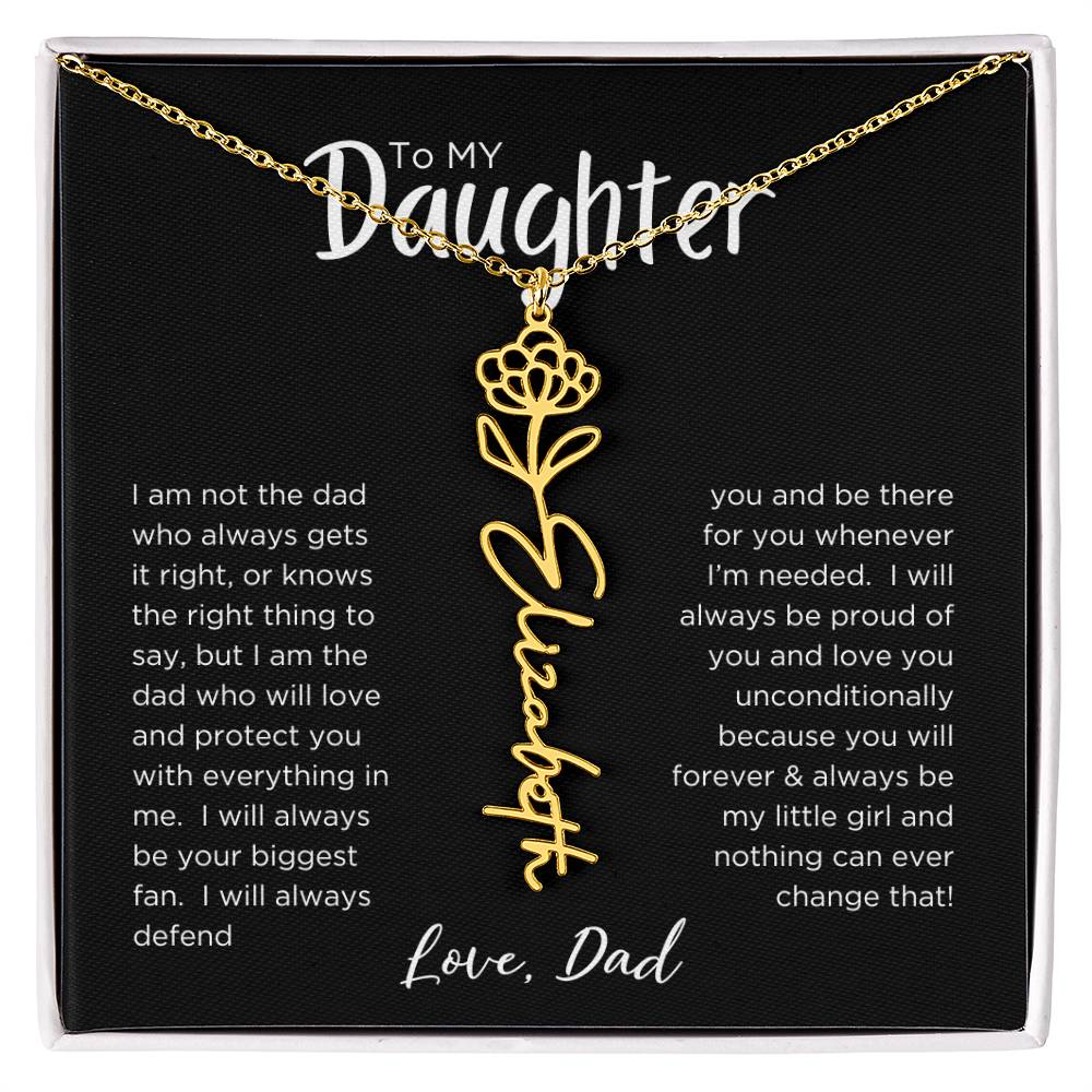 DAUGHTER'S BLOOM: BIRTH FLOWER NECKLACE FROM DAD