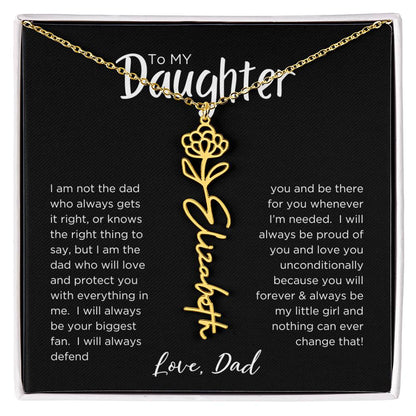 DAUGHTER'S BLOOM: BIRTH FLOWER NECKLACE FROM DAD