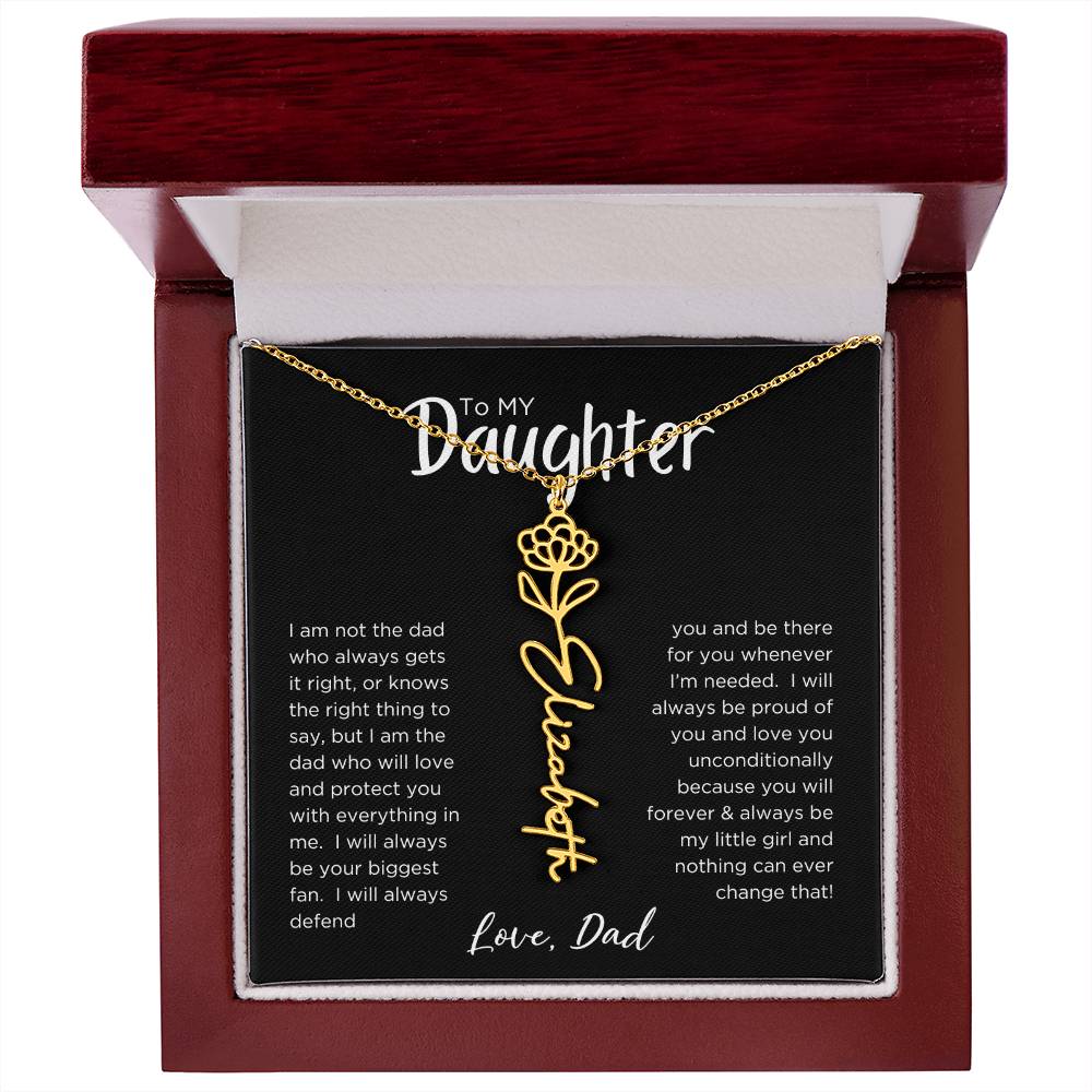 DAUGHTER'S BLOOM: BIRTH FLOWER NECKLACE FROM DAD