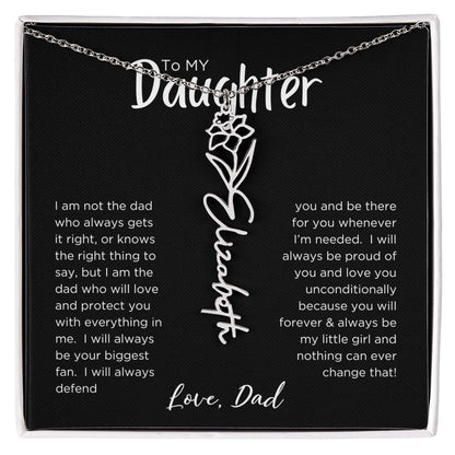 DAUGHTER'S BLOOM: BIRTH FLOWER NECKLACE FROM DAD