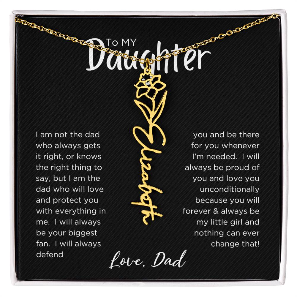 DAUGHTER'S BLOOM: BIRTH FLOWER NECKLACE FROM DAD