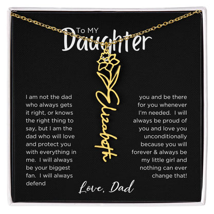 DAUGHTER'S BLOOM: BIRTH FLOWER NECKLACE FROM DAD