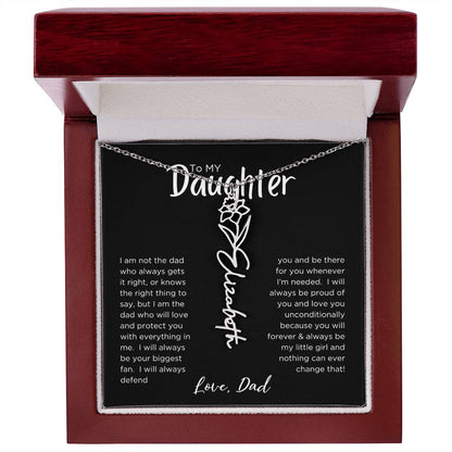 DAUGHTER'S BLOOM: BIRTH FLOWER NECKLACE FROM DAD