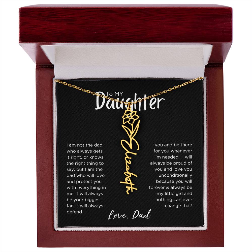 DAUGHTER'S BLOOM: BIRTH FLOWER NECKLACE FROM DAD