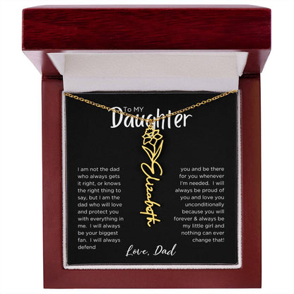 DAUGHTER'S BLOOM: BIRTH FLOWER NECKLACE FROM DAD