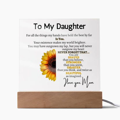 A HEARTFELT PLAQUE FROM MOM, A TIMELESS REMINDER OF YOUR STRENGTH AND MY ENDLESS AFFECTION.