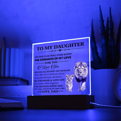 FOREVER IN MY HEART: DAUGHTER TRIBUTE ACRYLIC PLAQUE FROM DAD