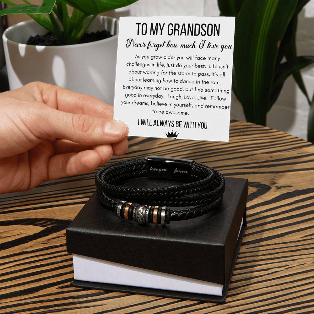 TO MY GRANDSON: UNBREAKABLE BOND BRACELET