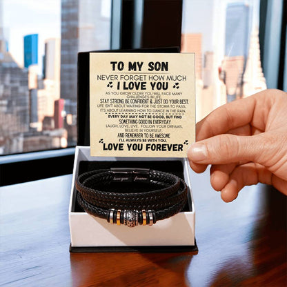 TO MY SON LOVE YOU FOREVER BRACELET