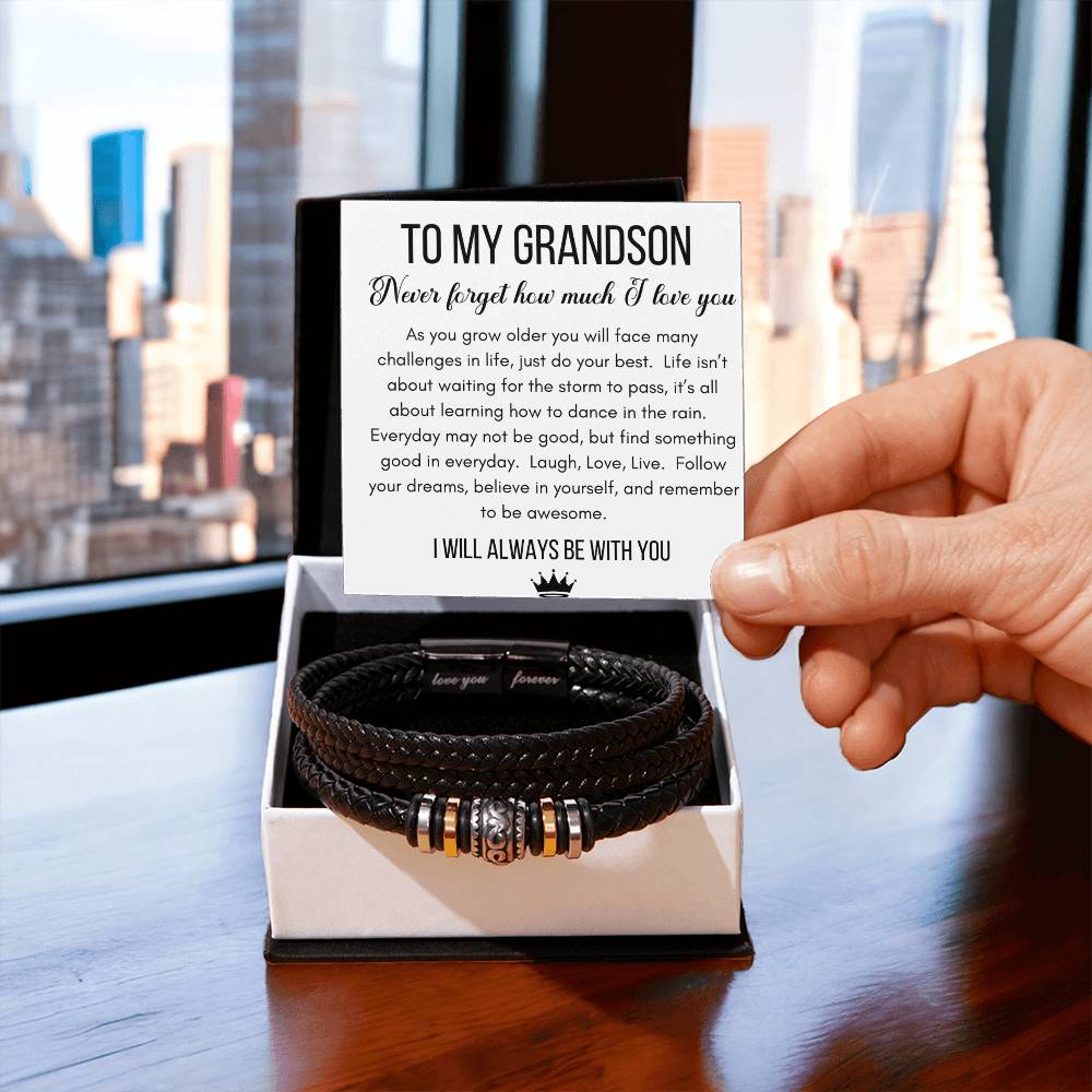 TO MY GRANDSON: UNBREAKABLE BOND BRACELET