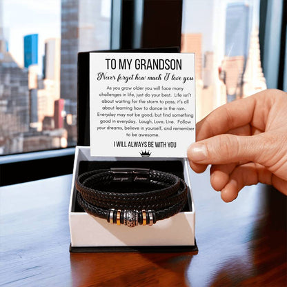 TO MY GRANDSON: UNBREAKABLE BOND BRACELET
