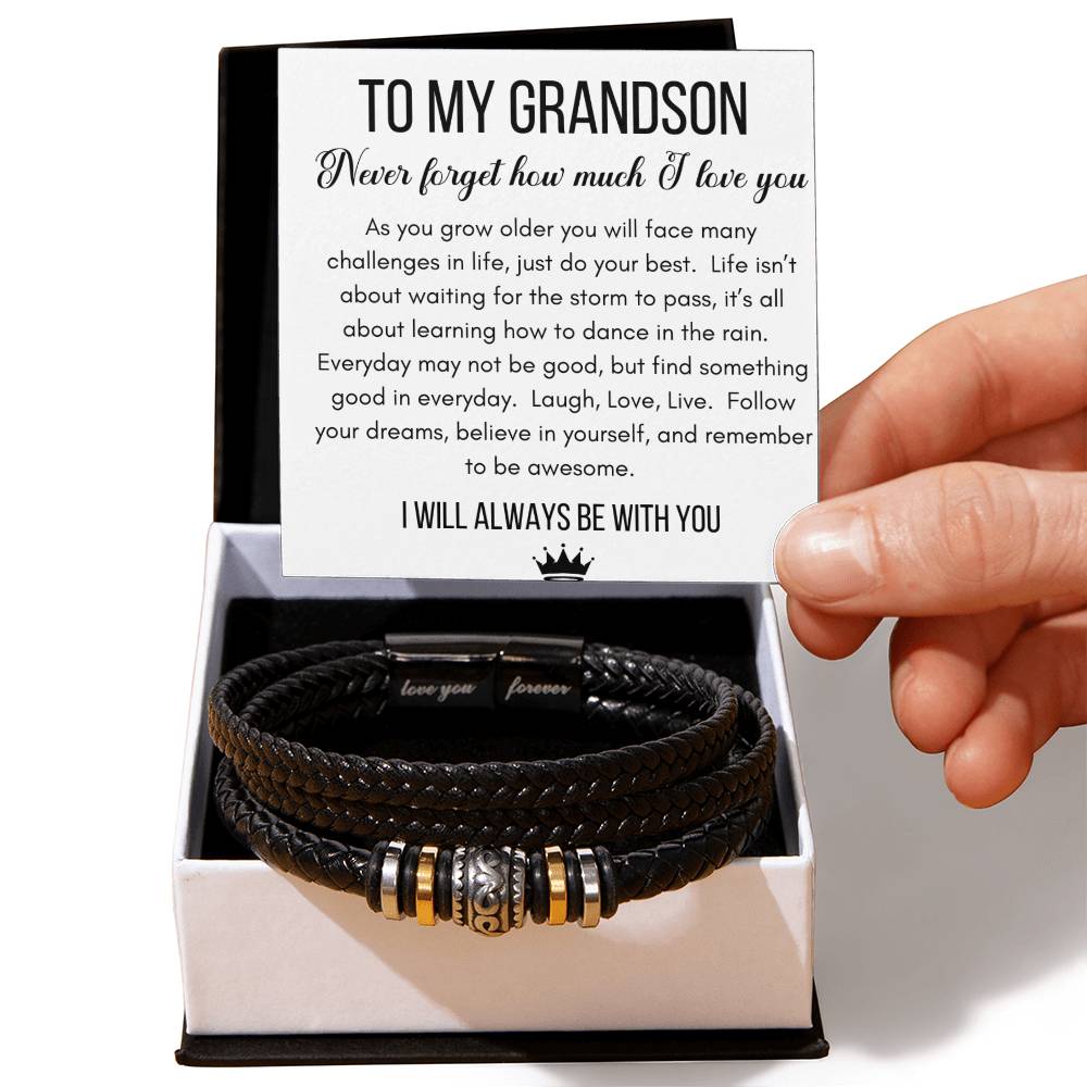 TO MY GRANDSON: UNBREAKABLE BOND BRACELET