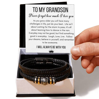 TO MY GRANDSON: UNBREAKABLE BOND BRACELET