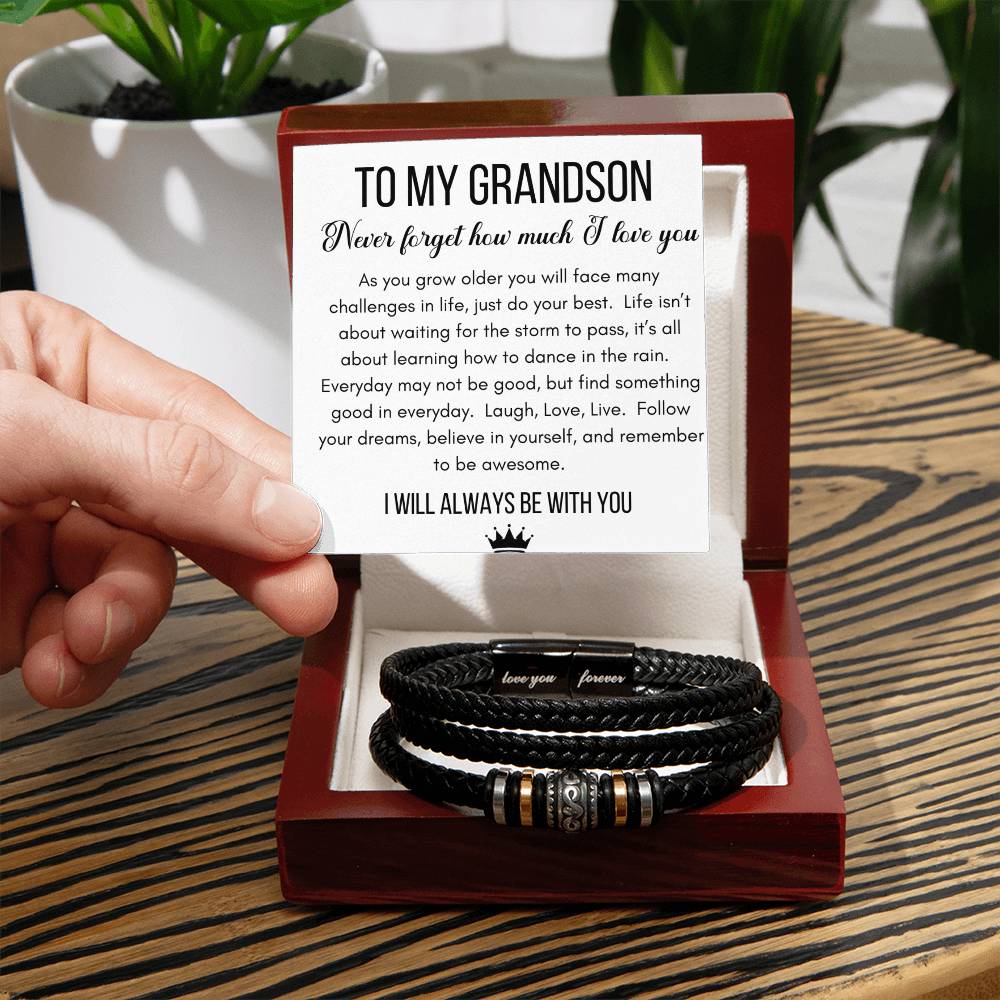 TO MY GRANDSON: UNBREAKABLE BOND BRACELET