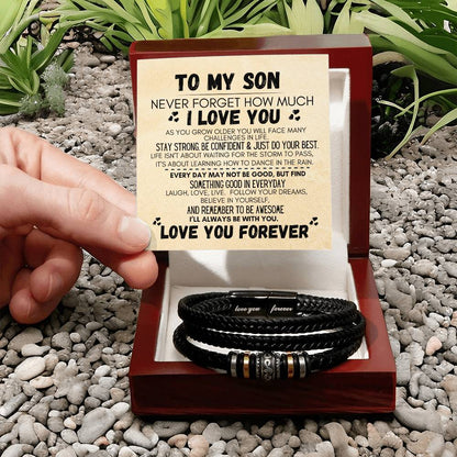 TO MY SON LOVE YOU FOREVER BRACELET