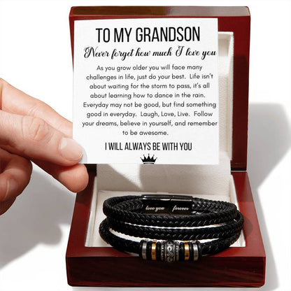 TO MY GRANDSON: UNBREAKABLE BOND BRACELET