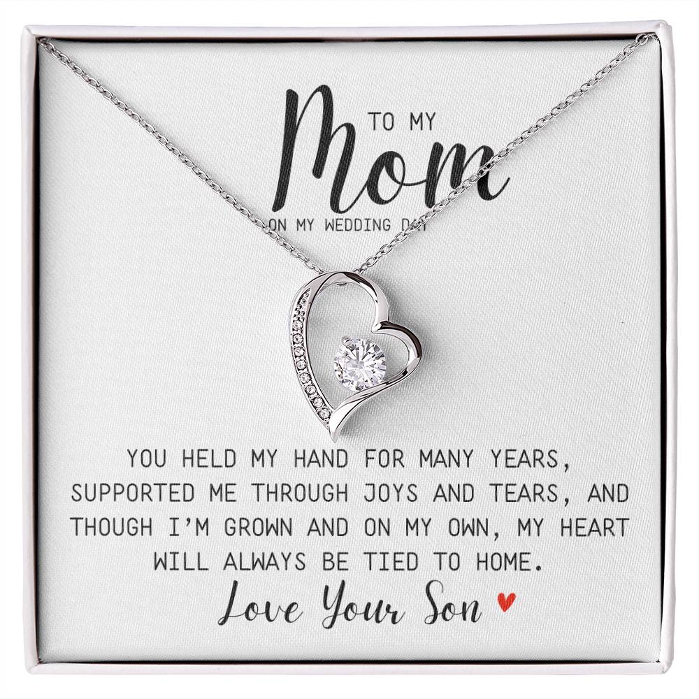 You Held My Hand For Many Years | Supported  Me | Forever Love Necklace | To Mom From Son