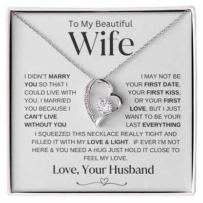 Can't Live Without You | Forever Love Necklace | Wife Gift