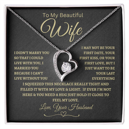 Feel My Love | To My Beautiful Wife | Forever Love Necklace