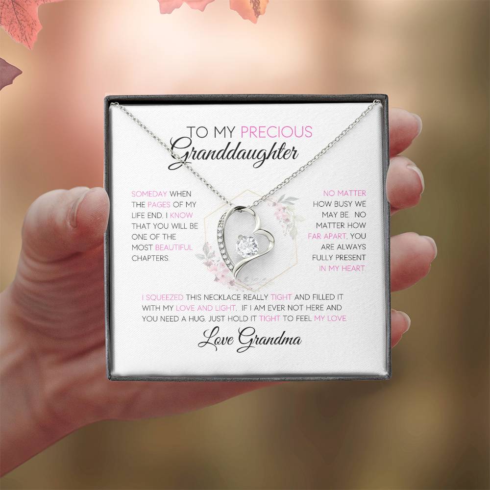 To My Granddaughter – "No Matter What" Forever Love Necklace
