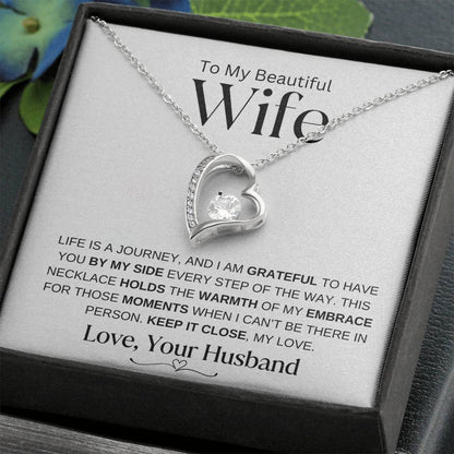 I Am Grateful | Life Is A Journey | Forever Love My Wife Necklace